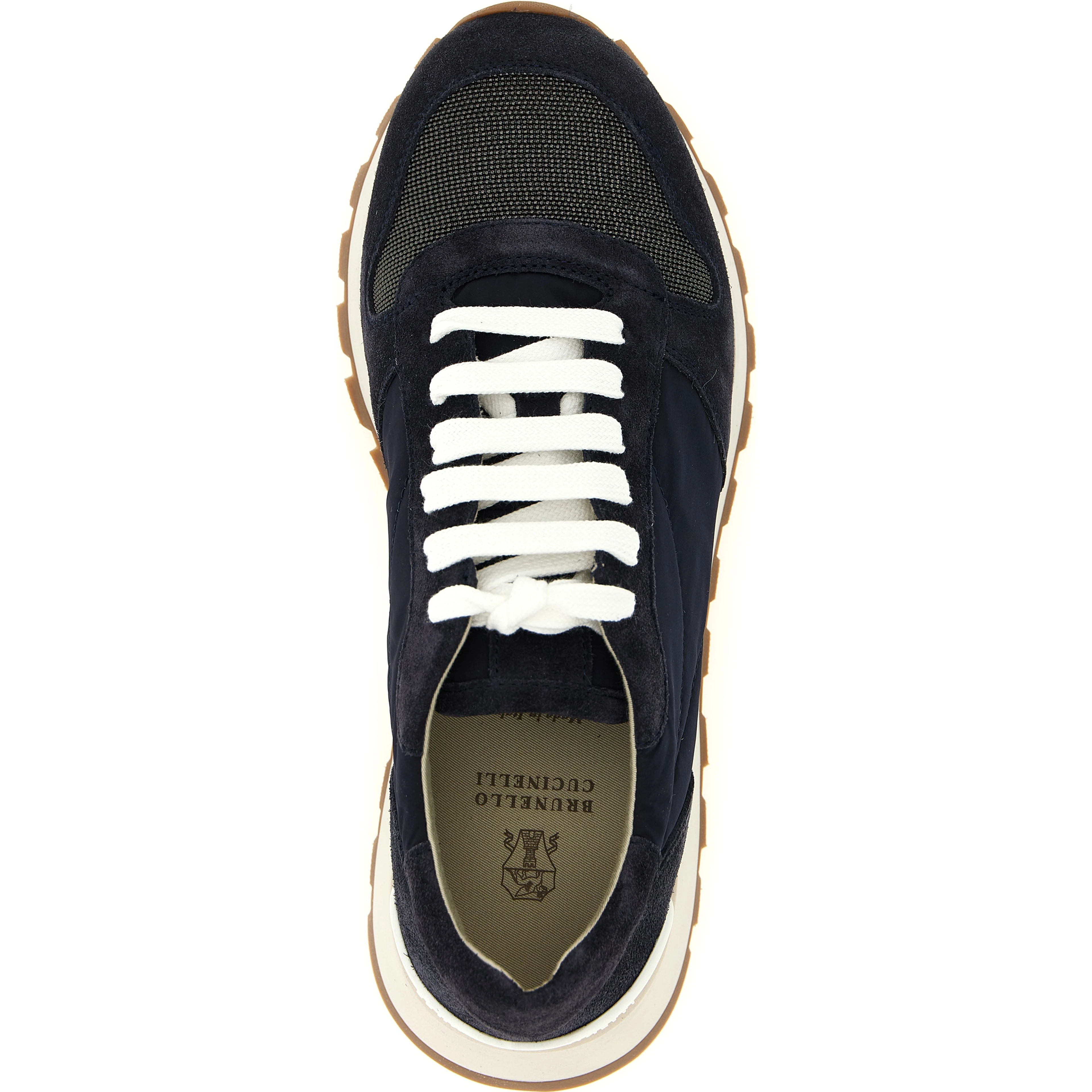 Blue Polyester Athletic Sneakers