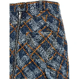 Blue Cotton Long Skirt