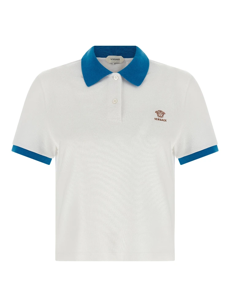 Blue Cotton Polo Shirt