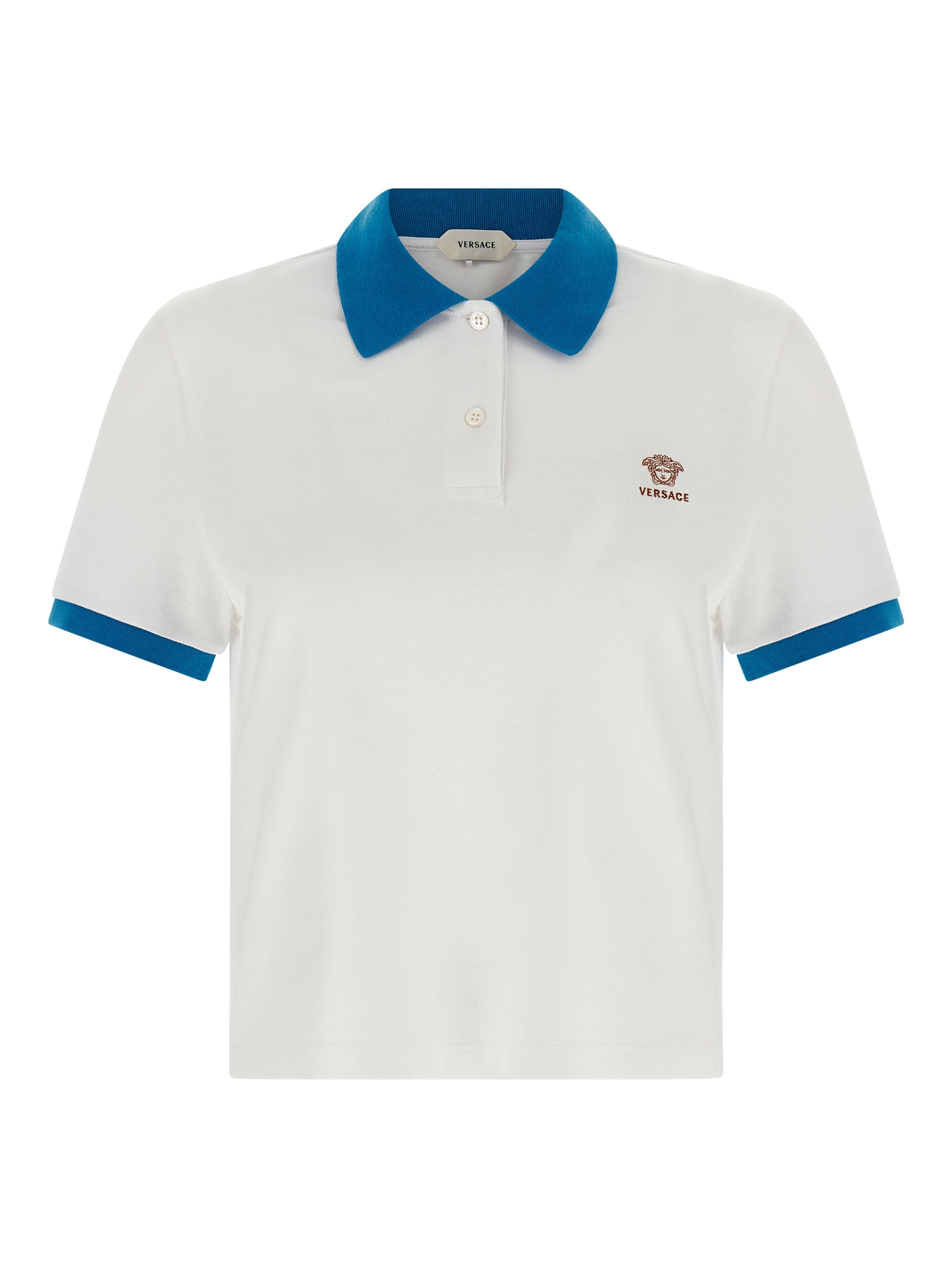 Blue Cotton Polo Shirt