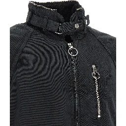 Black Cotton Shell Jacket
