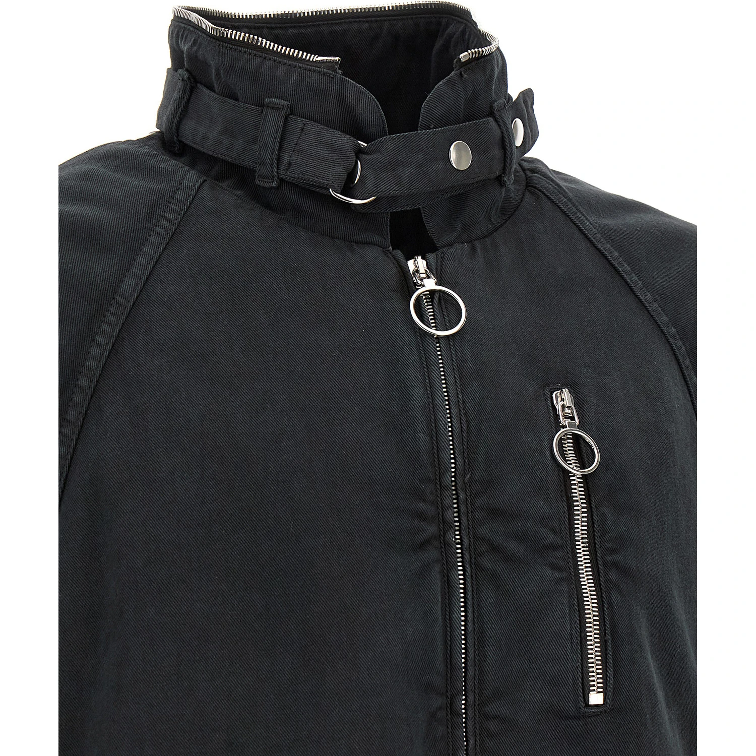 Black Cotton Shell Jacket