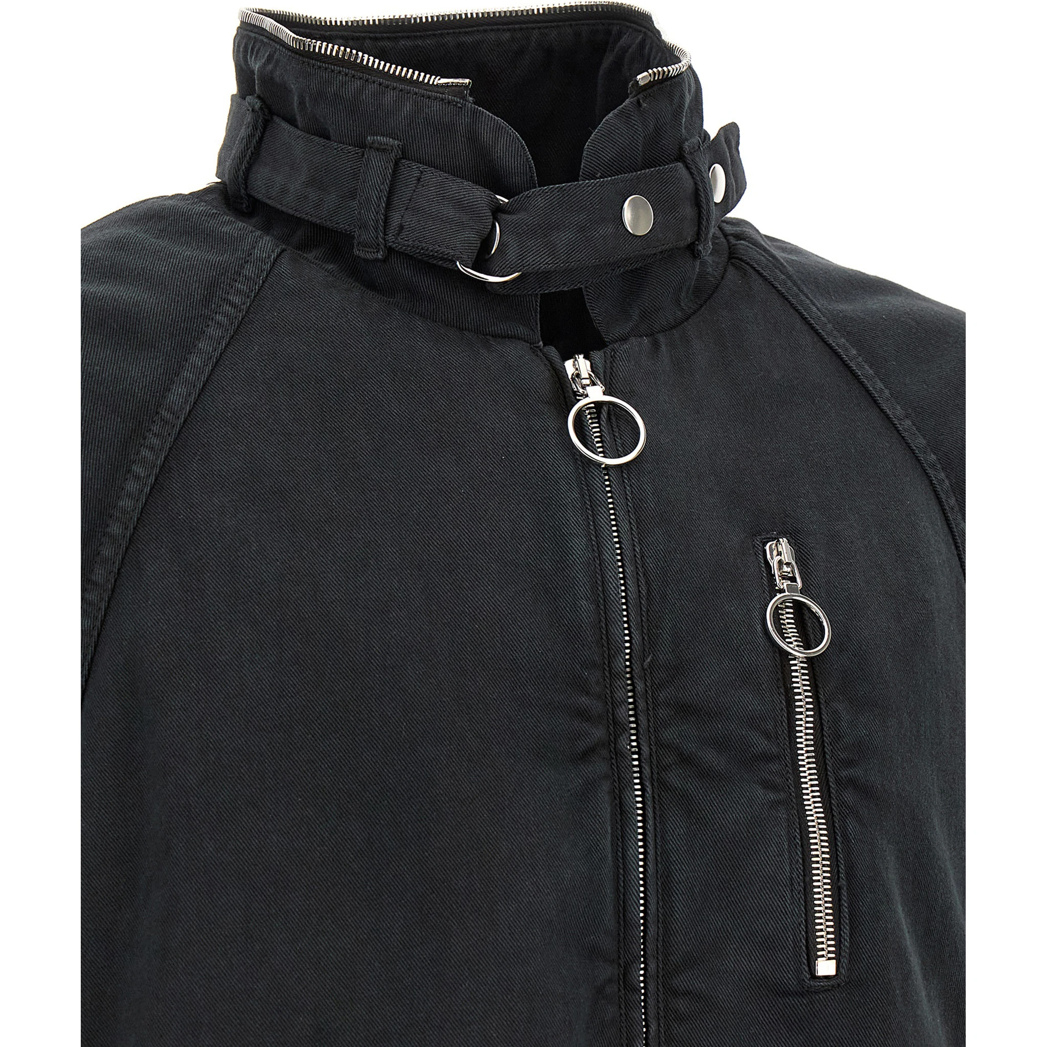 Black Cotton Shell Jacket