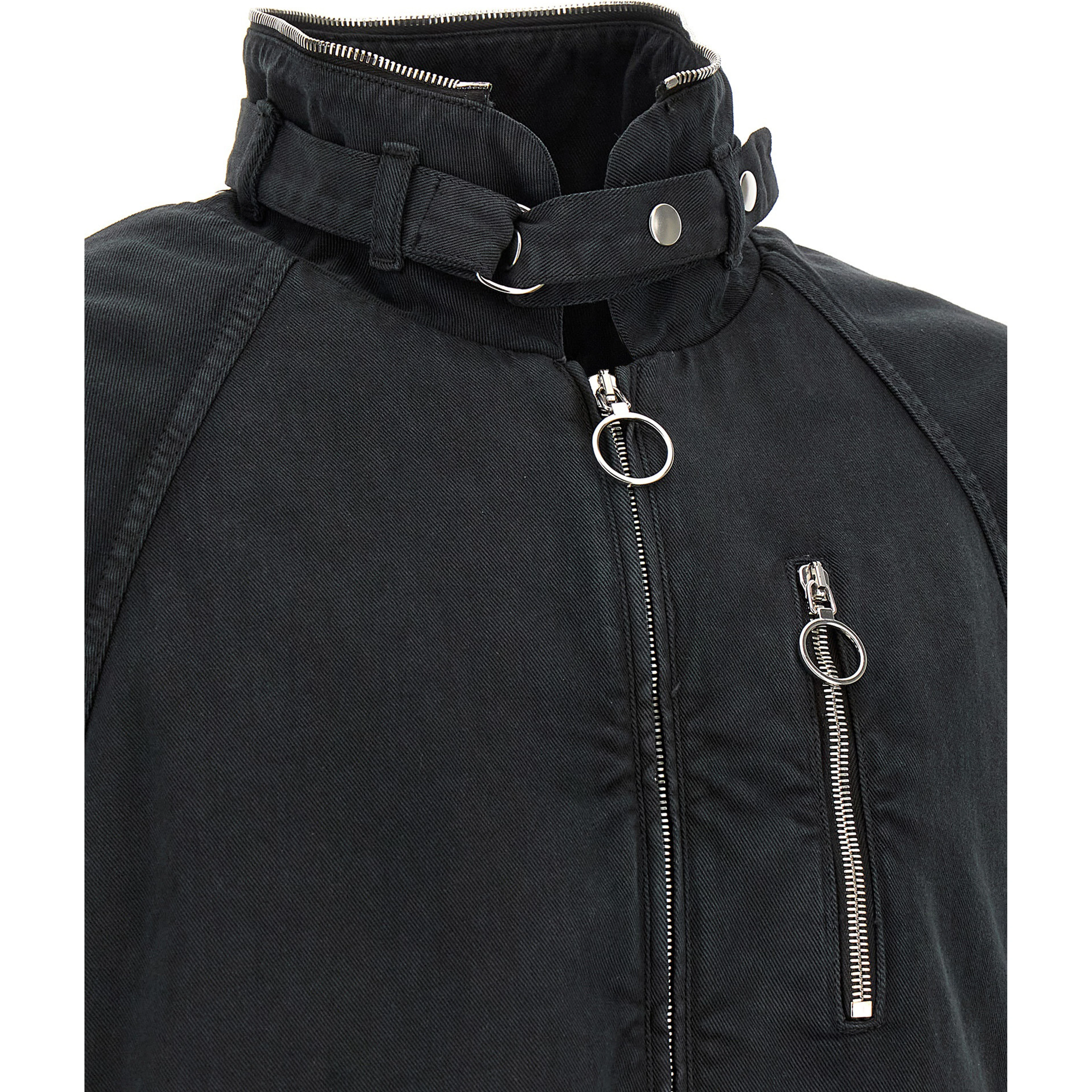 Black Cotton Shell Jacket