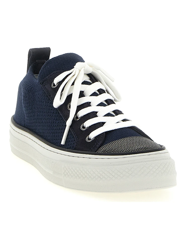 Blue Cotton Low Top Sneakers alternative