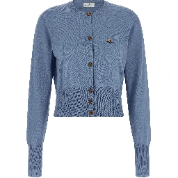 Blue Cotton Cardigan