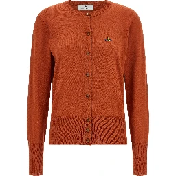 Orange Cotton Cardigan