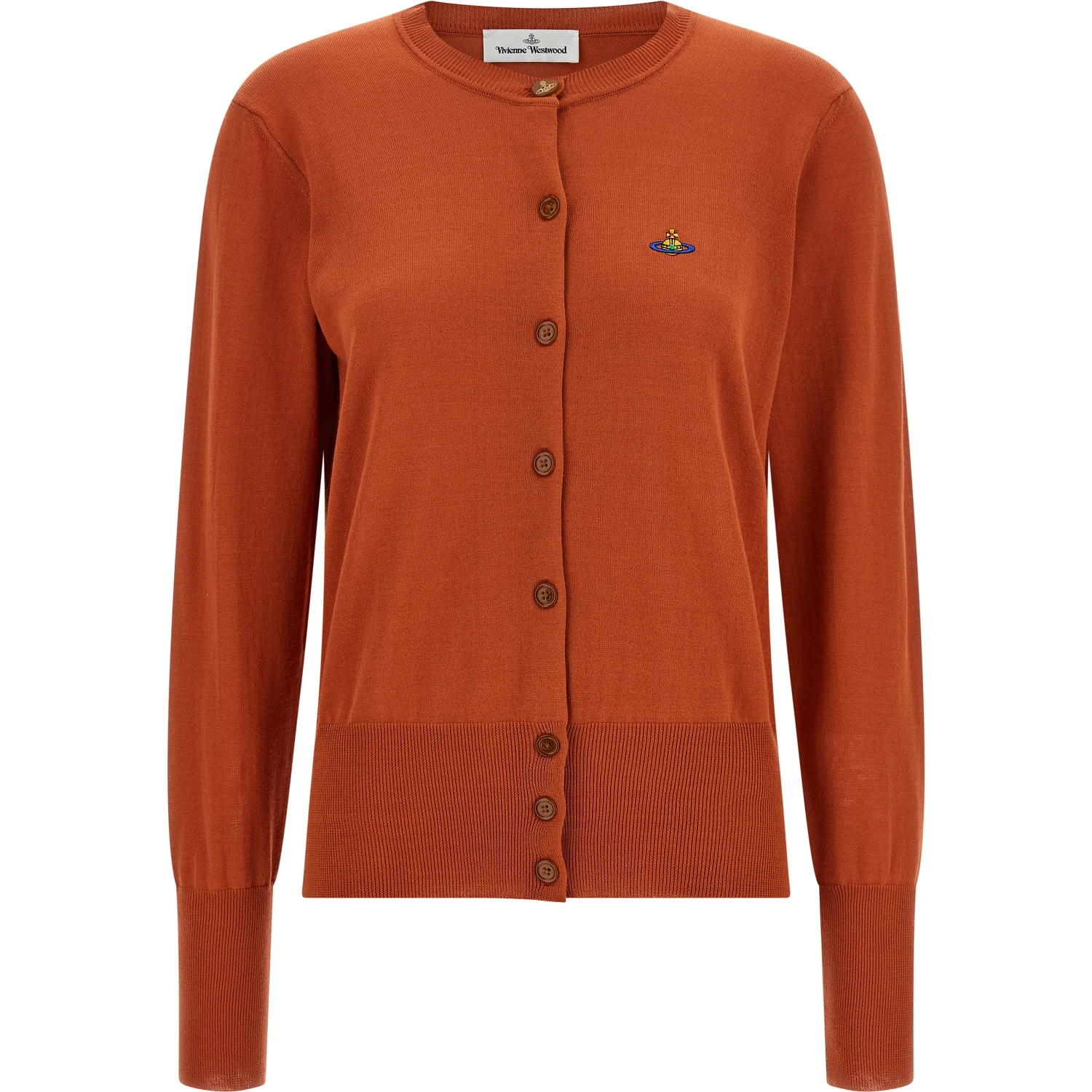 Orange Cotton Cardigan