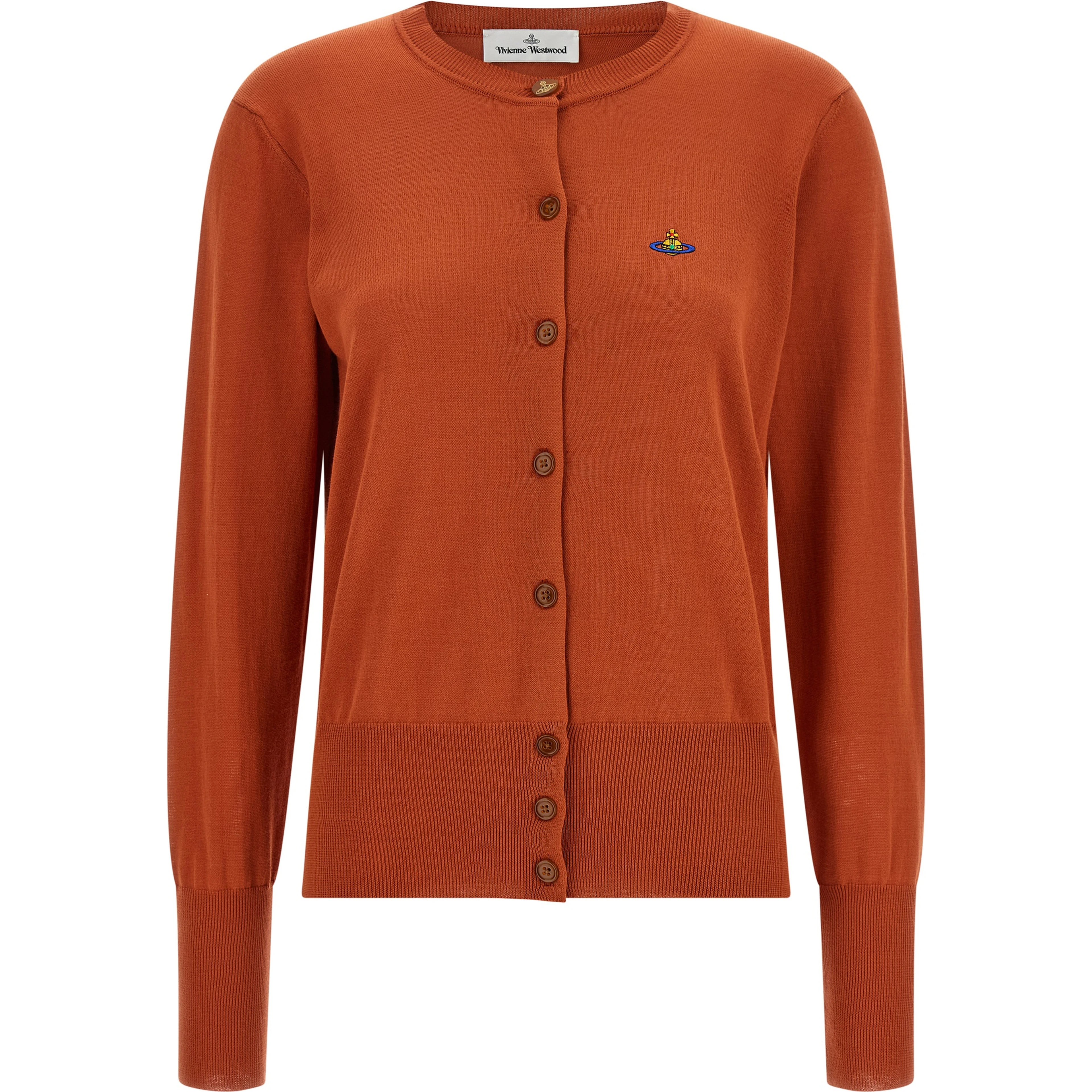 Orange Cotton Cardigan