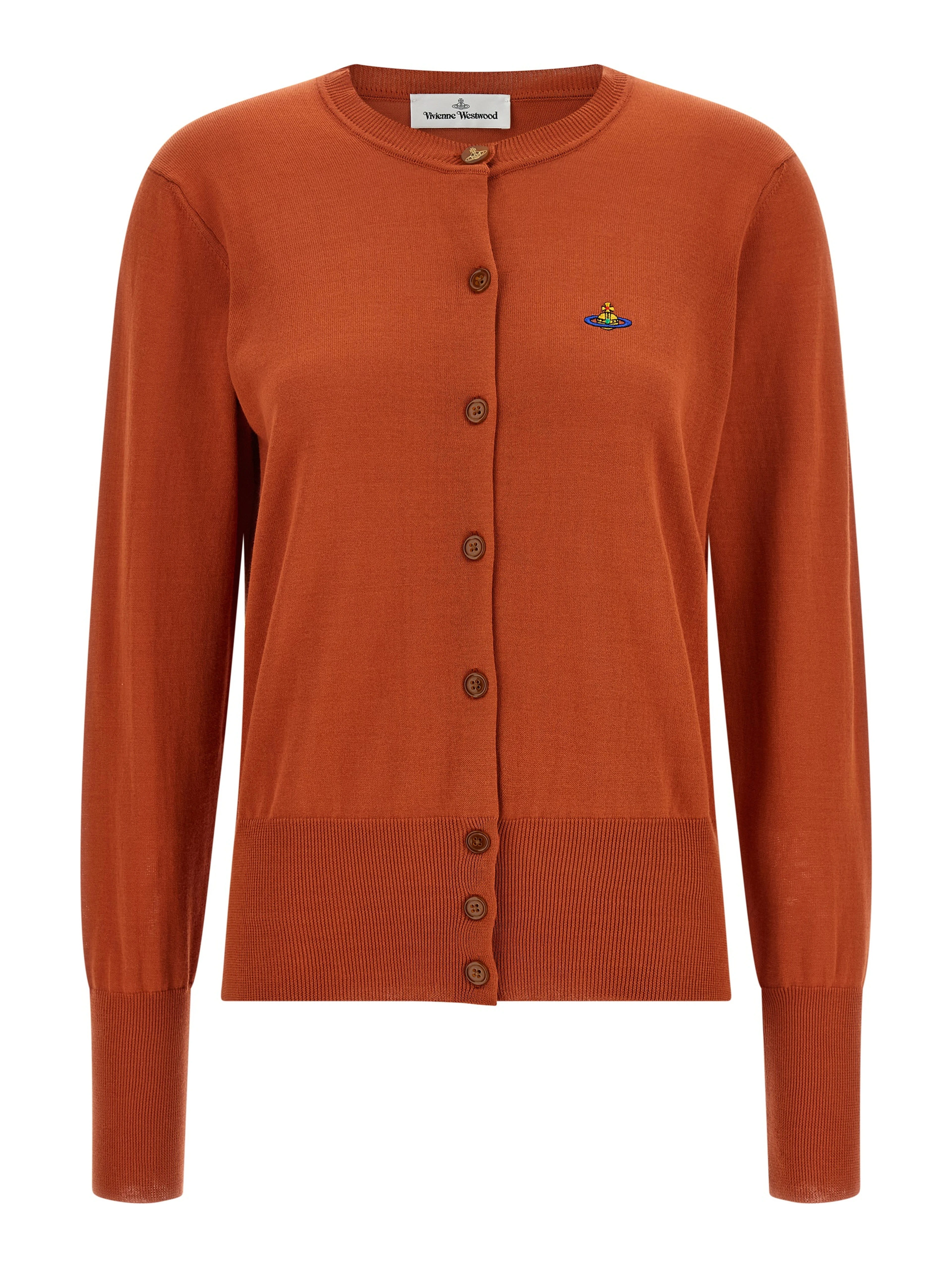 Orange Cotton Cardigan