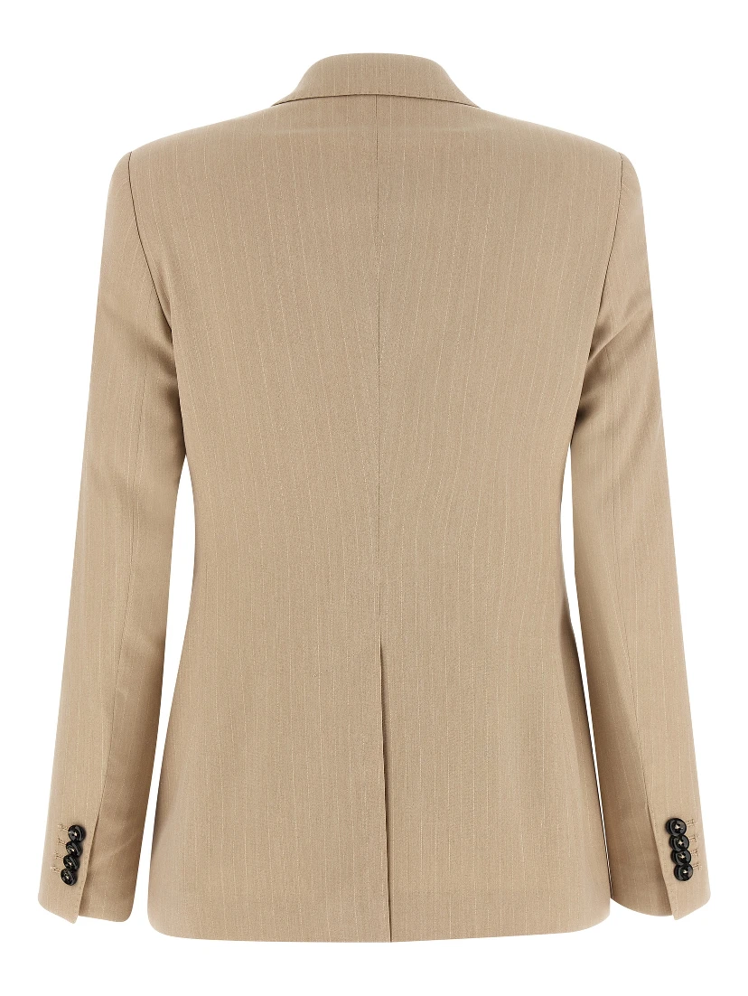 Beige Polyester Blazer