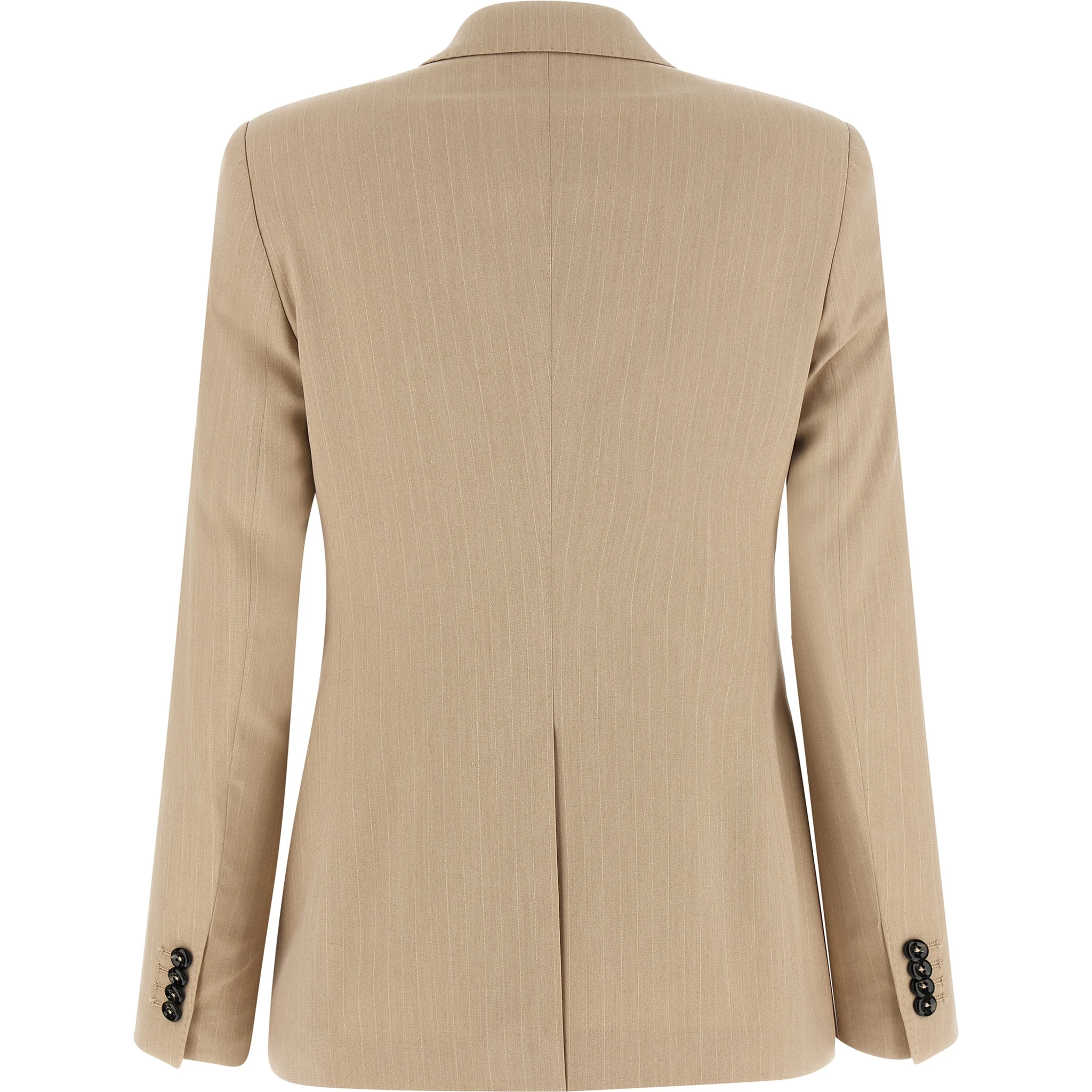 Beige Polyester Blazer
