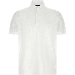 White Cotton Polo Shirt