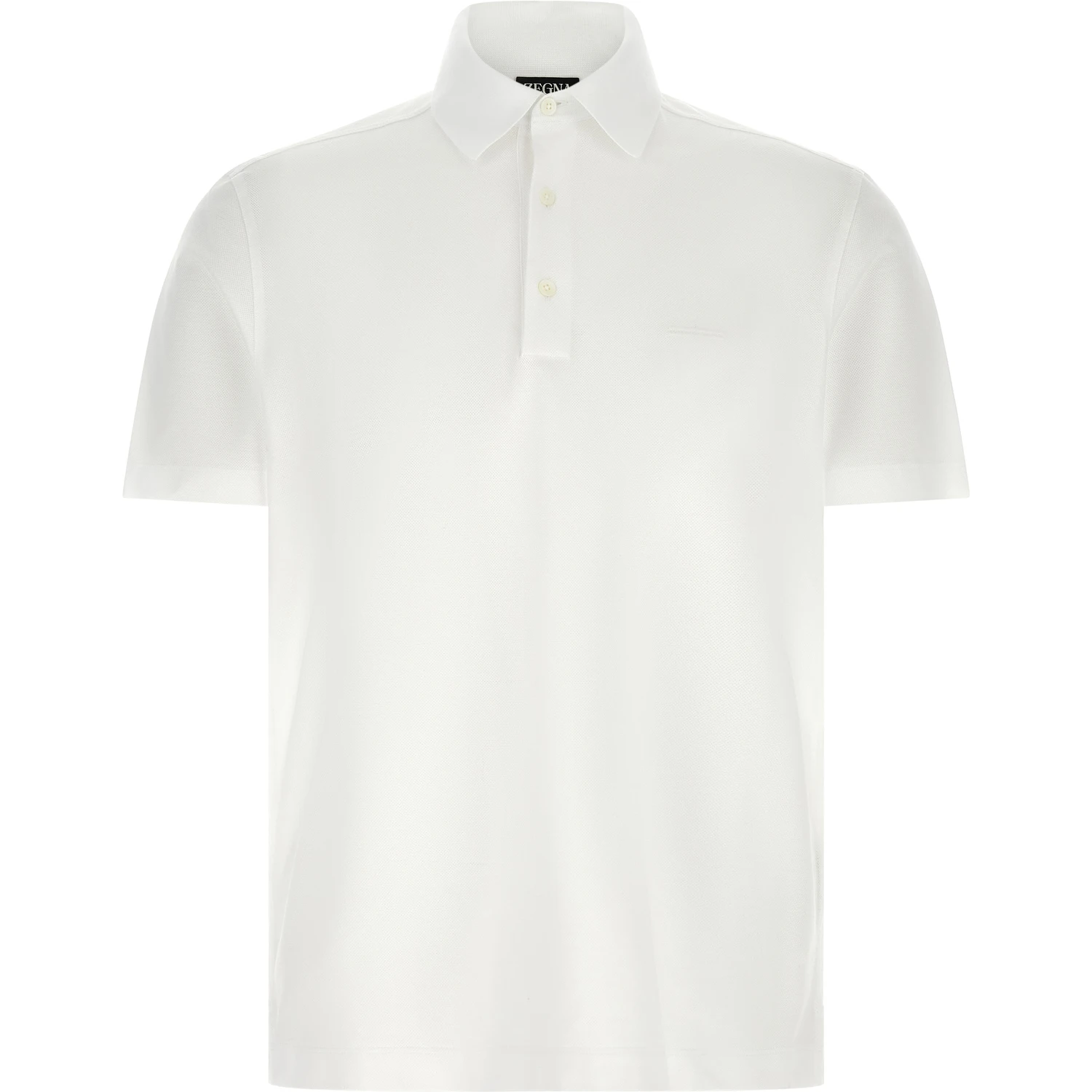White Cotton Polo Shirt