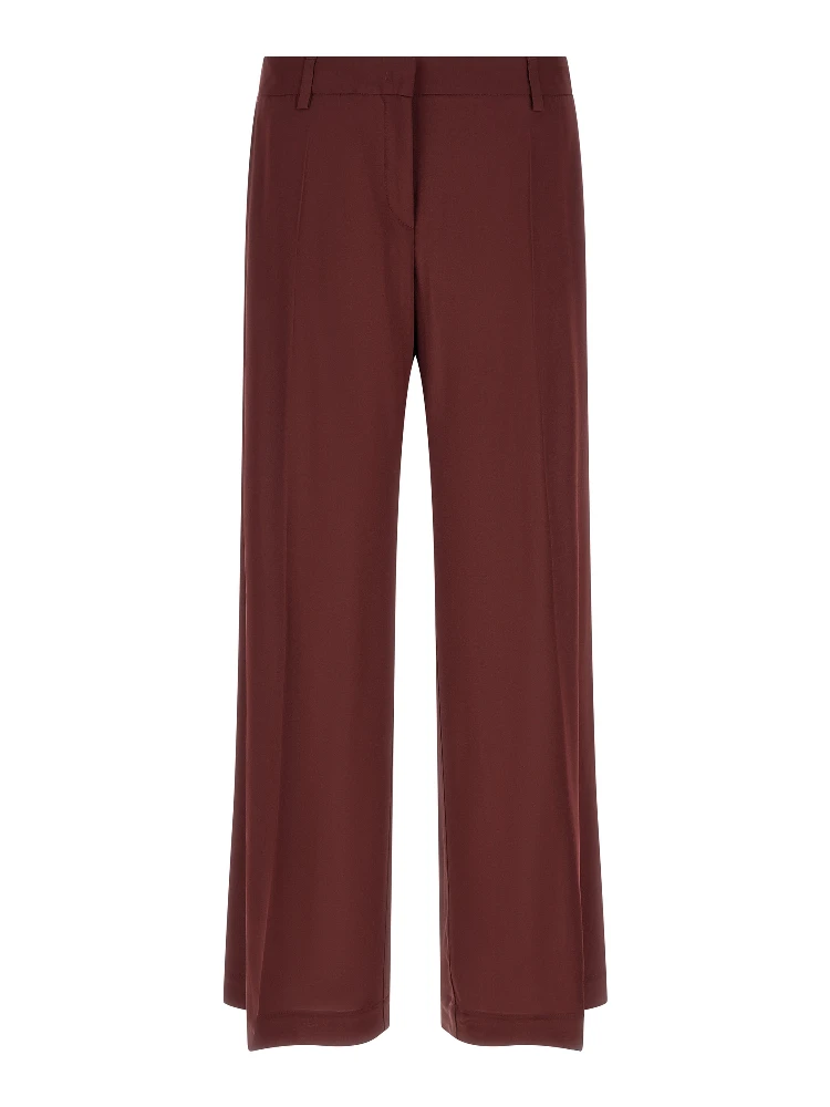 Bordeaux Viscose Casual Pants