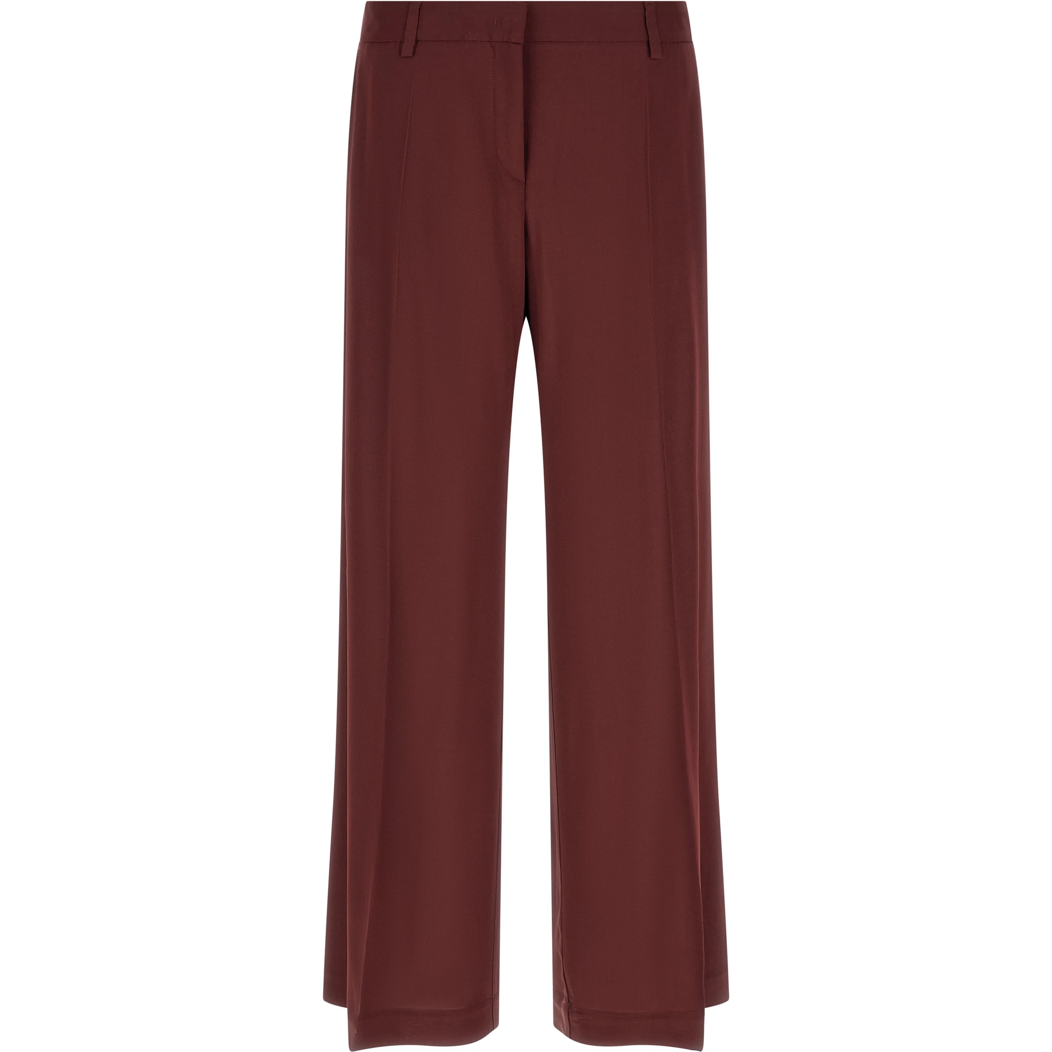 Bordeaux Viscose Casual Pants