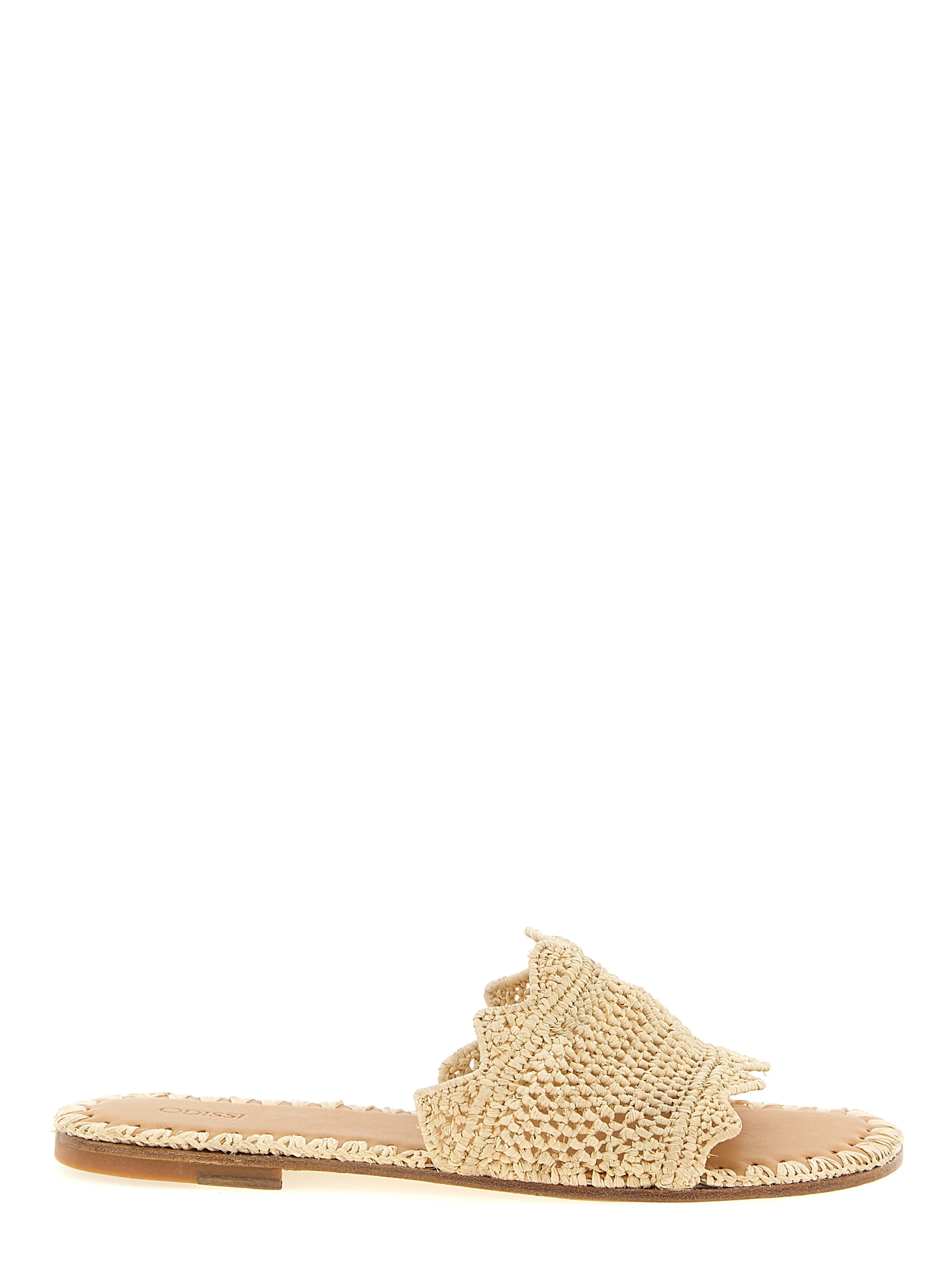 Beige Viscose Slides