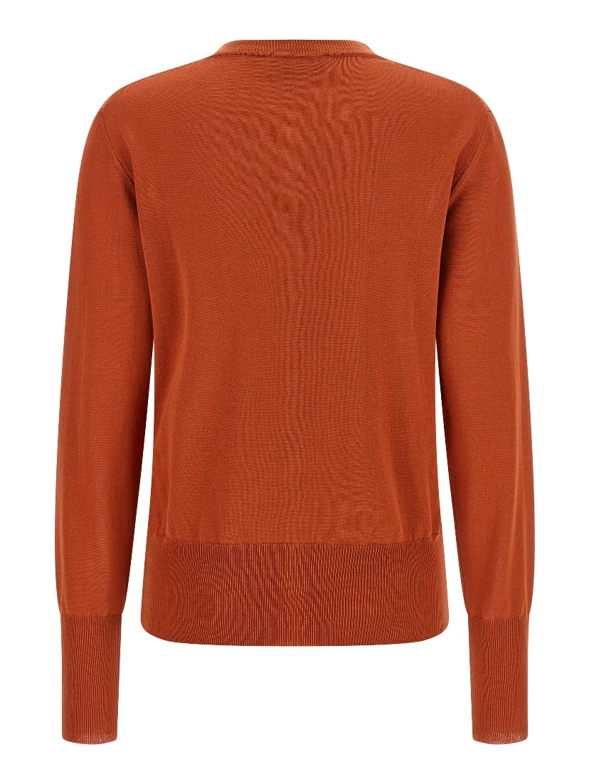 Orange Cotton Cardigan