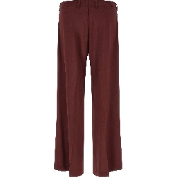Bordeaux Viscose Casual Pants
