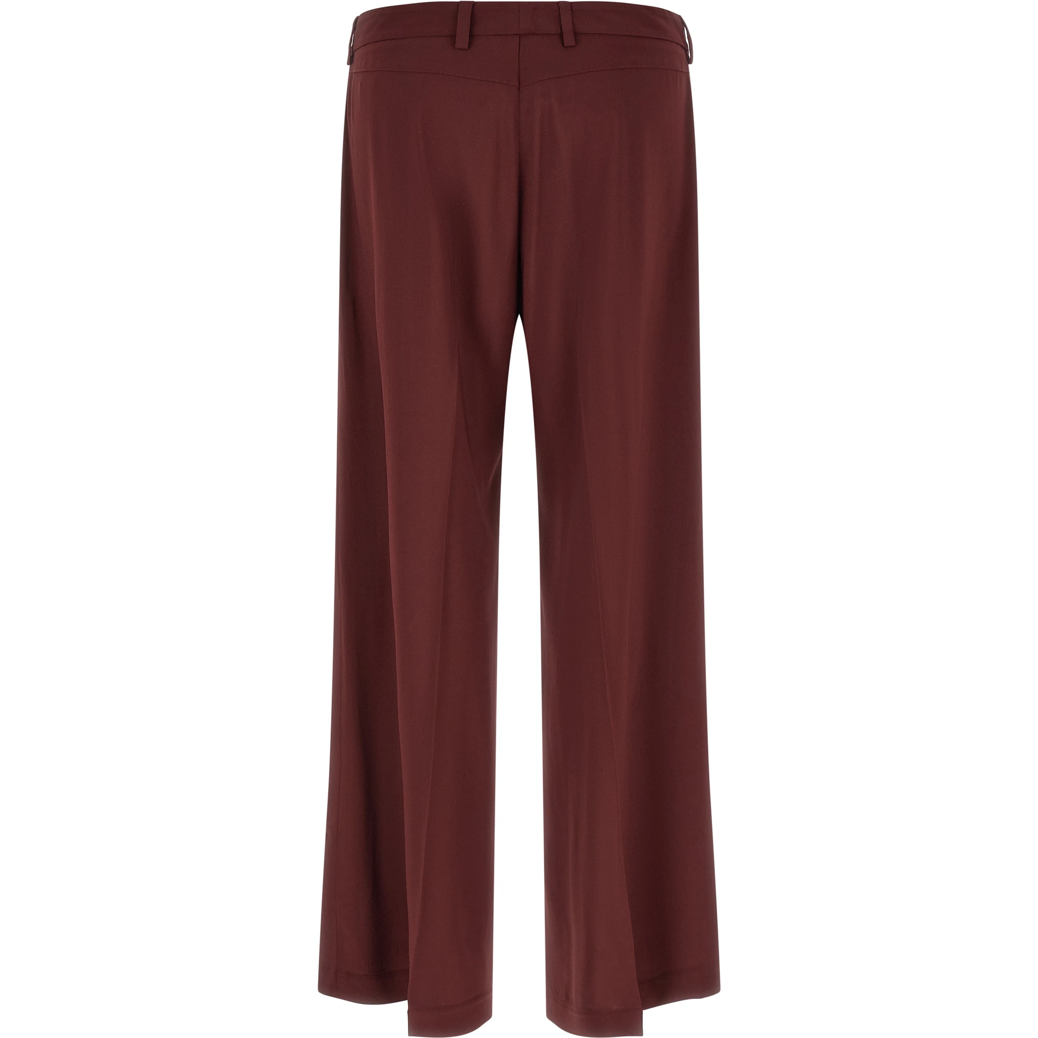 Bordeaux Viscose Casual Pants