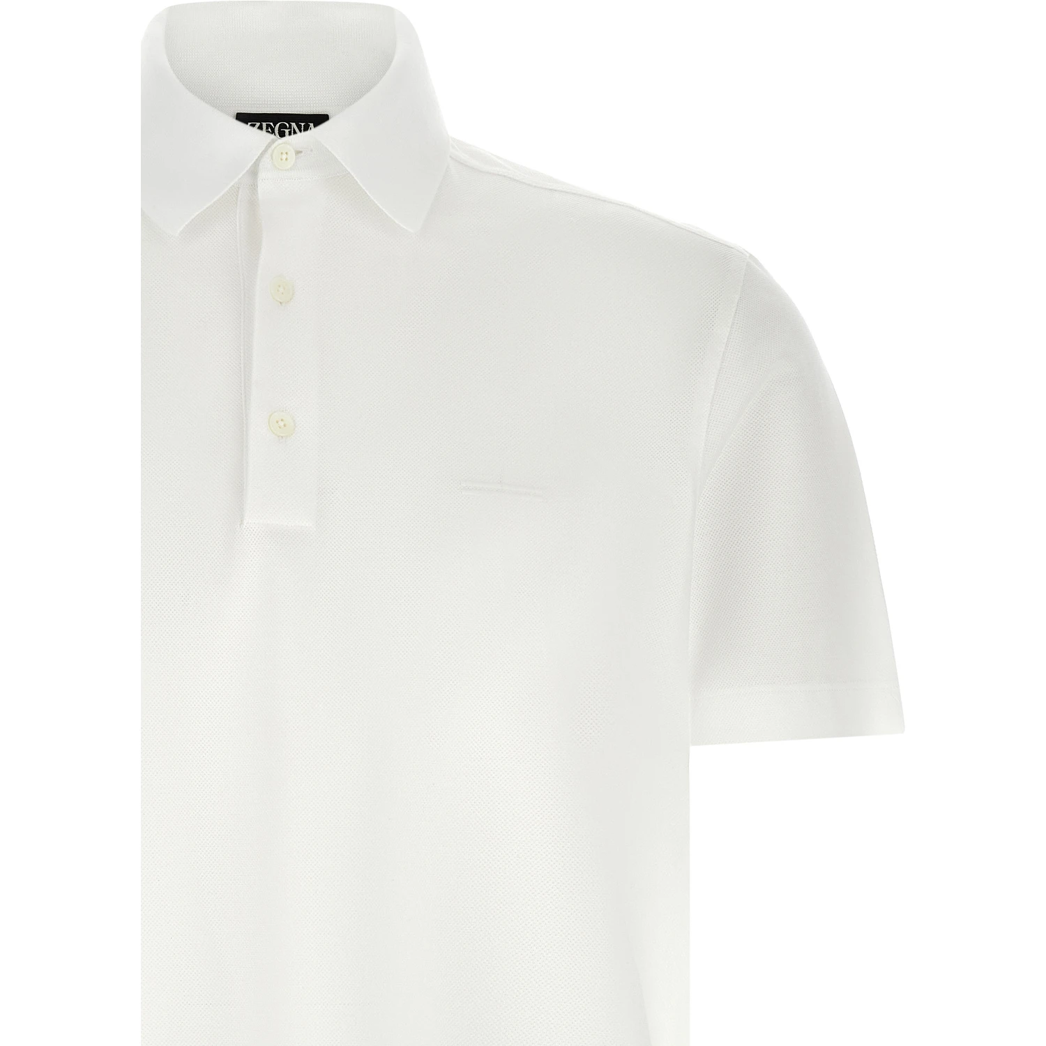 White Cotton Polo Shirt