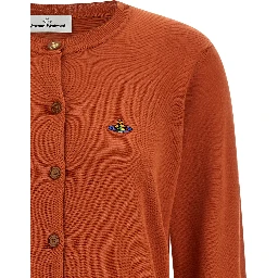 Orange Cotton Cardigan