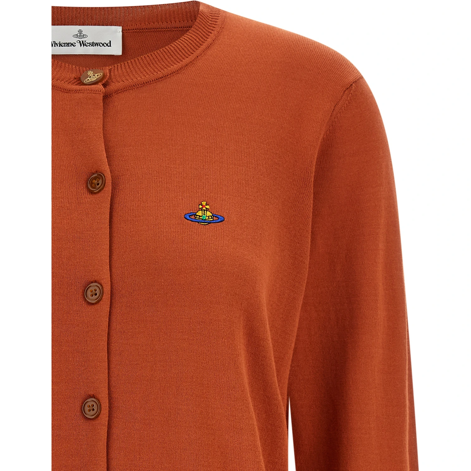 Orange Cotton Cardigan