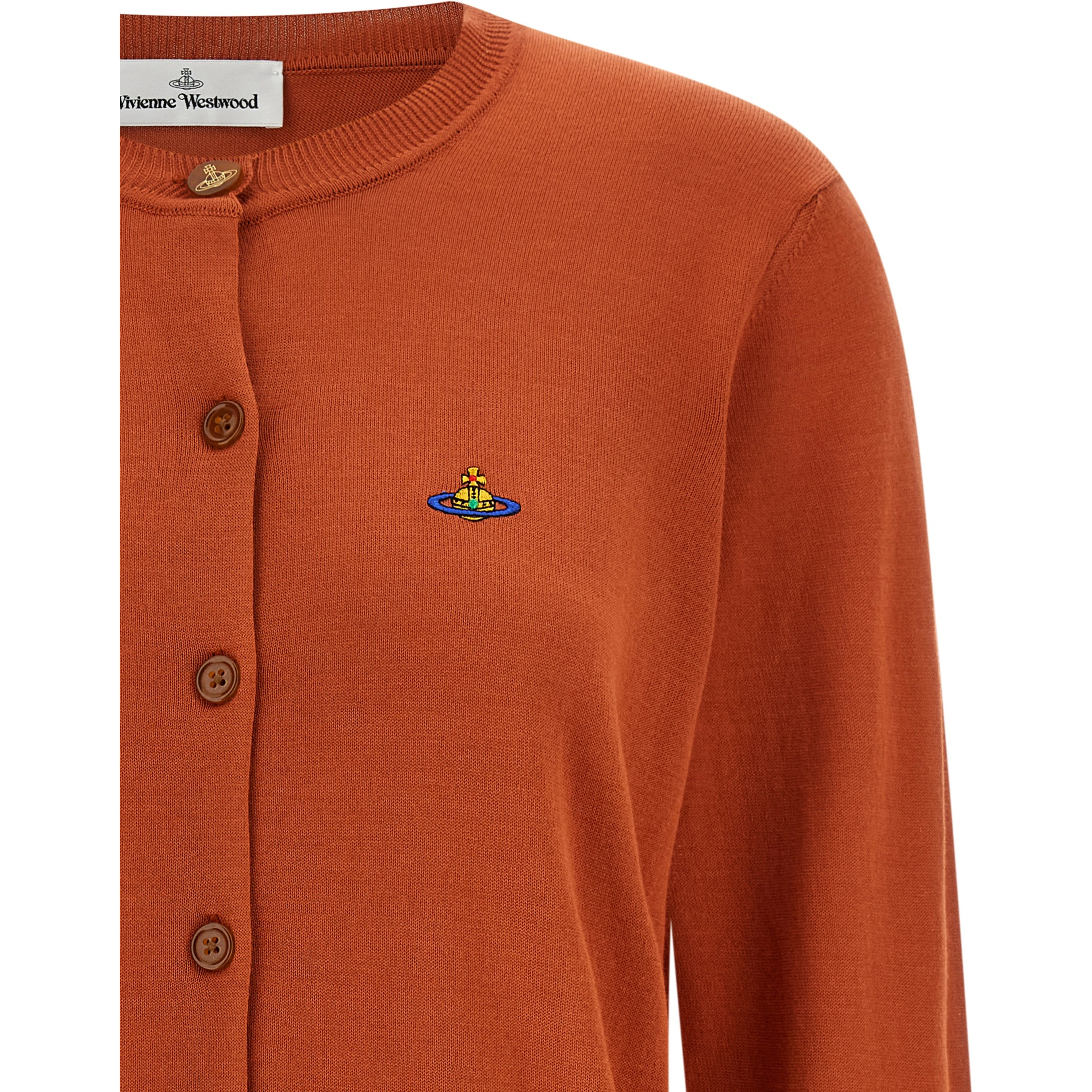 Orange Cotton Cardigan