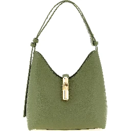 Bicolor Calfskin Shoulder Bag