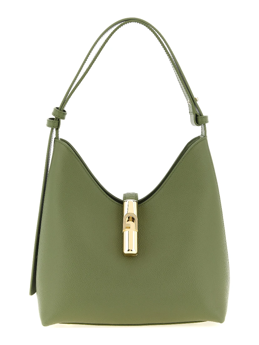 Bicolor Calfskin Shoulder Bag