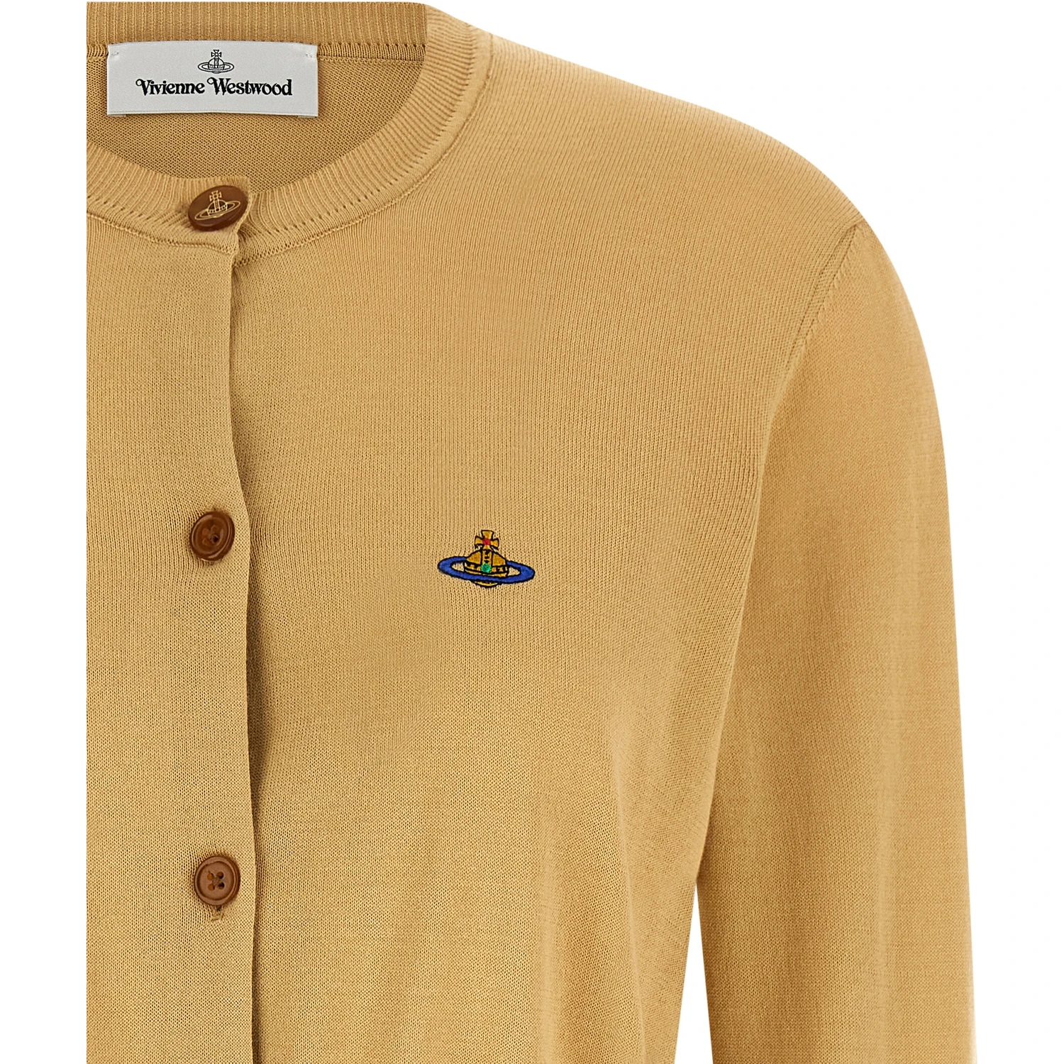 Beige Cotton Cardigan