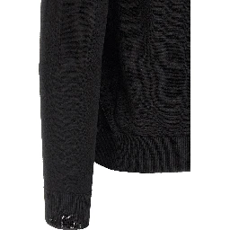 Black Cotton Cardigan