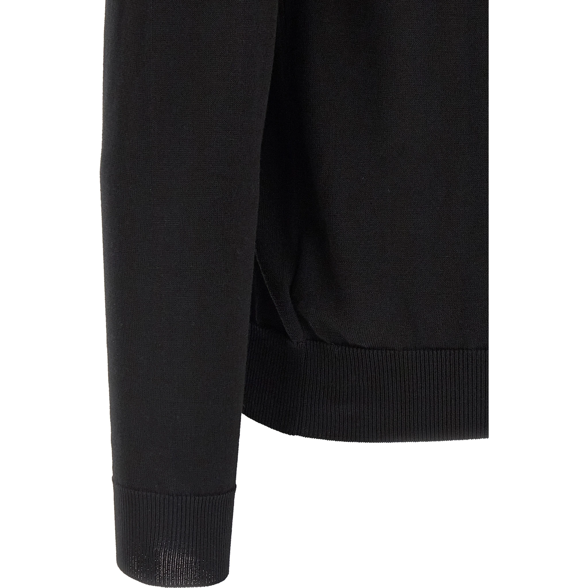 Black Cotton Cardigan
