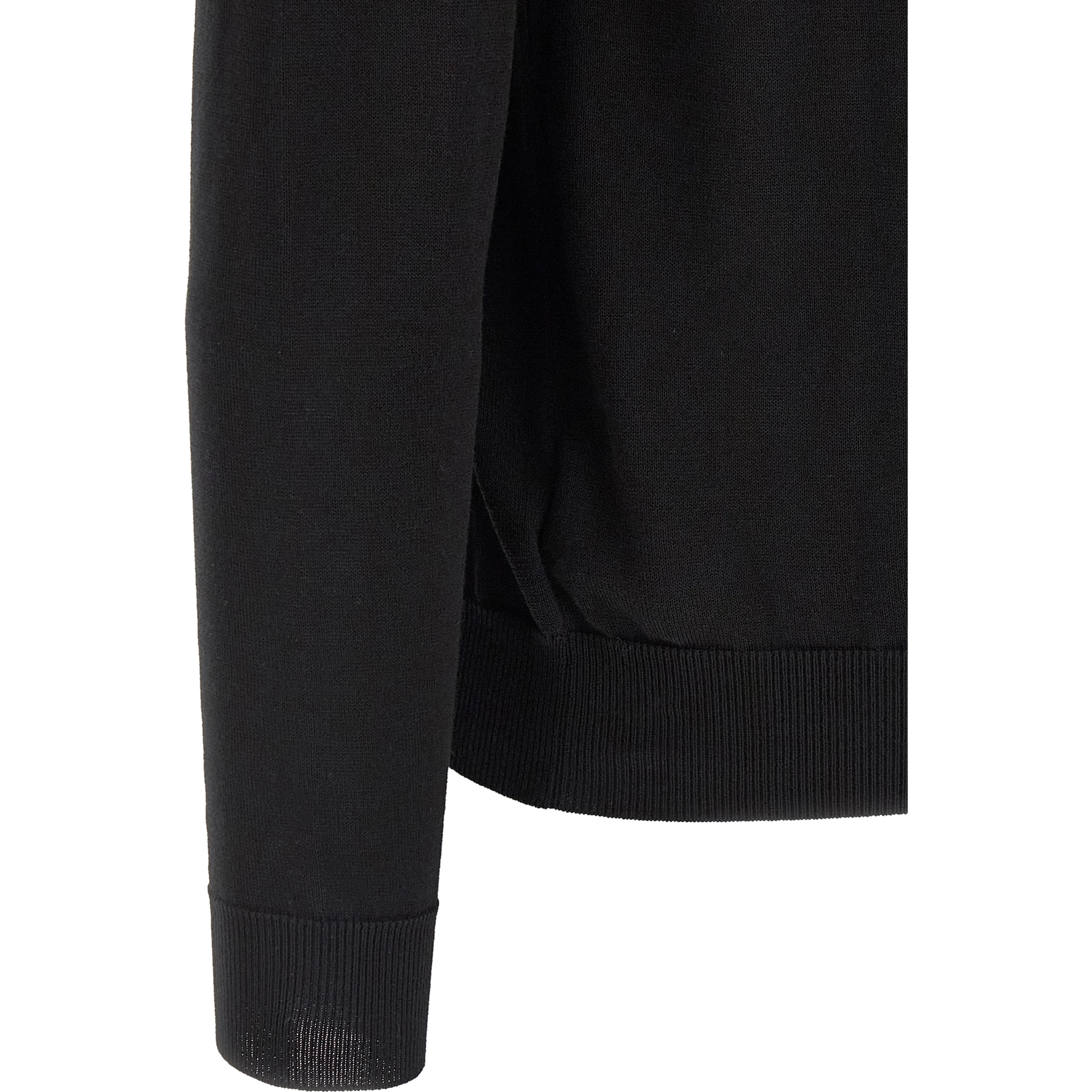 Black Cotton Cardigan