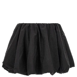 Black Polyamide Long Skirt