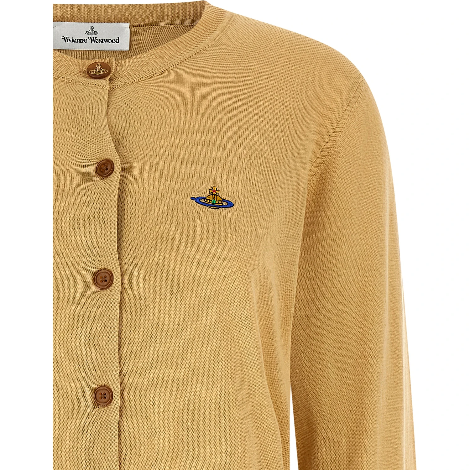 Beige Cotton Cardigan