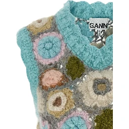 Multicolor Wool Sleeveless Jacket