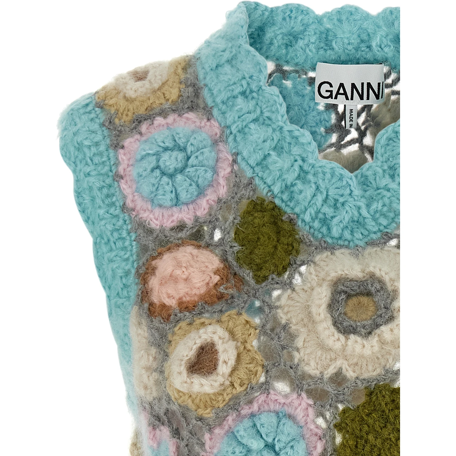 Multicolor Wool Sleeveless Jacket
