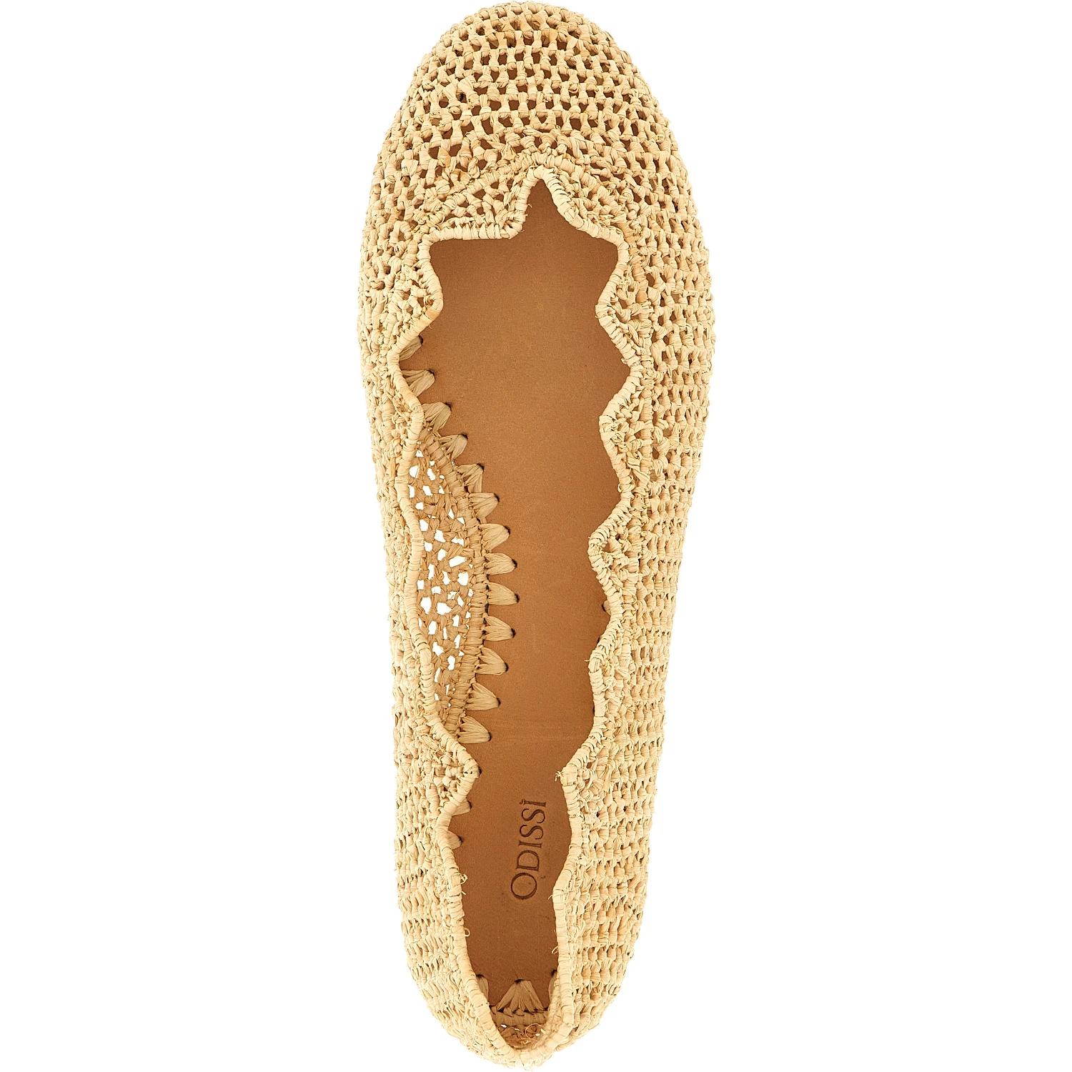 Beige Viscose Ballet Flats