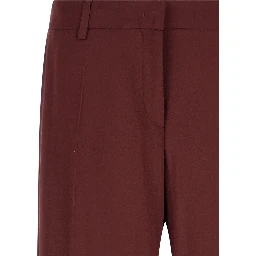 Bordeaux Viscose Casual Pants