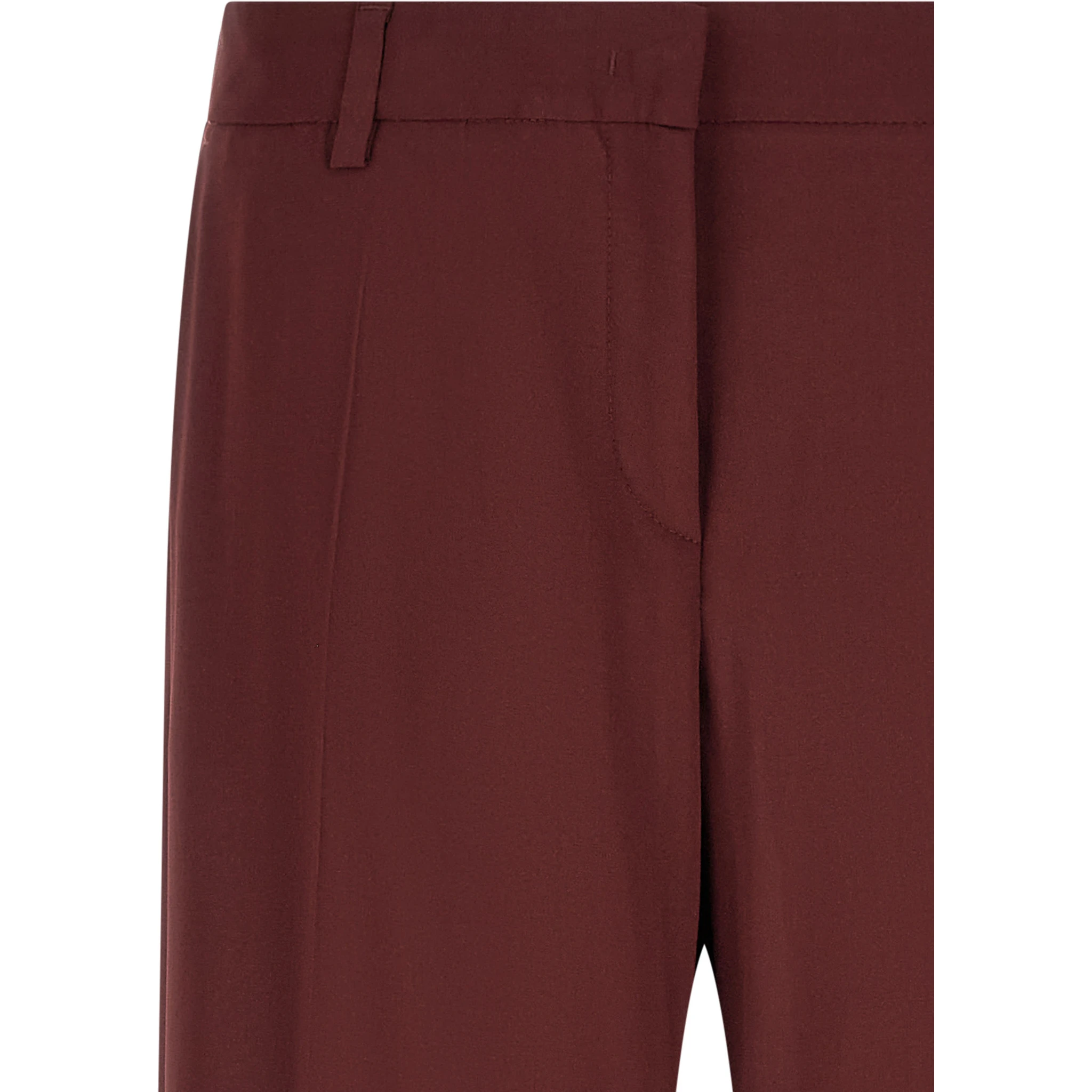 Bordeaux Viscose Casual Pants