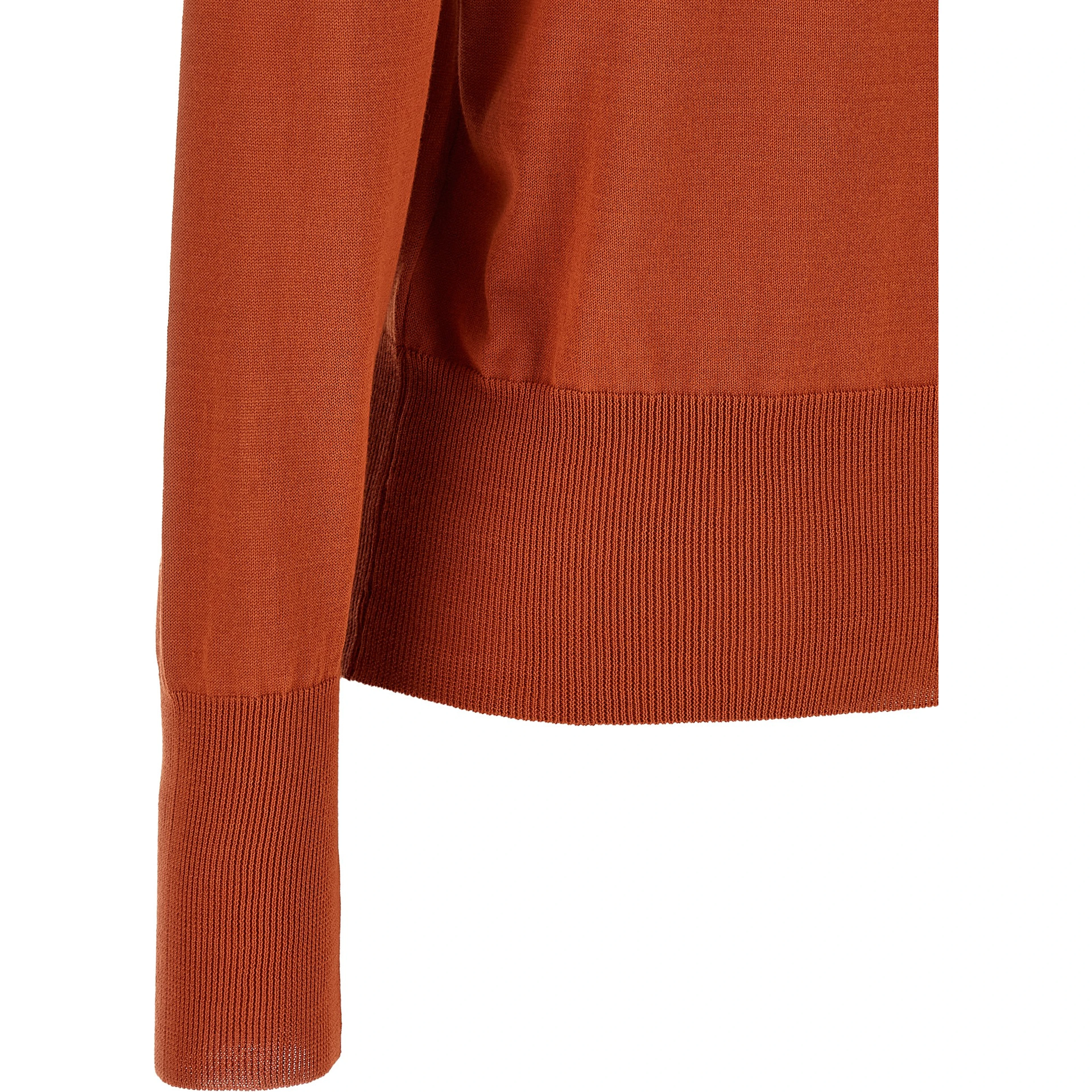 Orange Cotton Cardigan