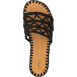 Black Viscose Slides