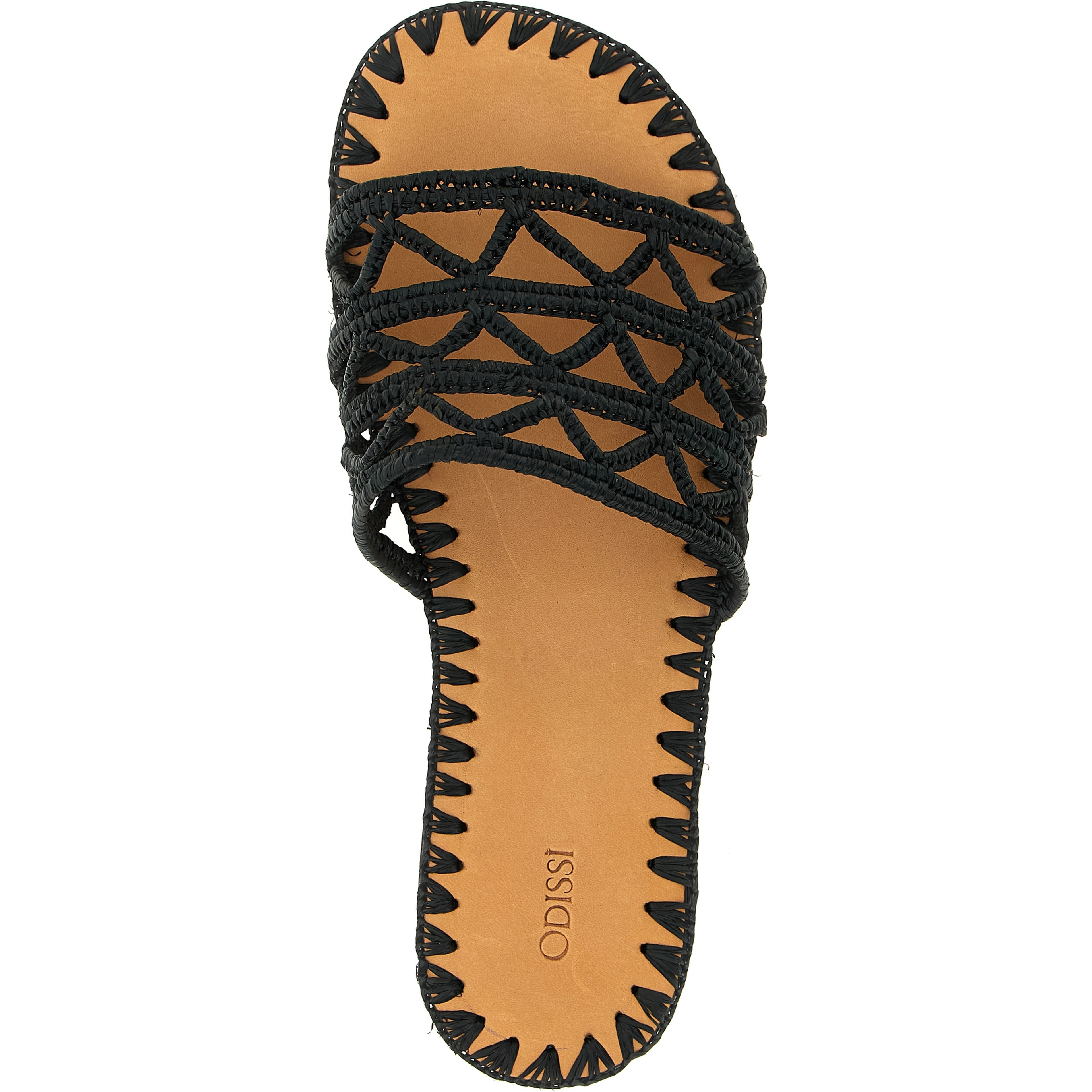 Black Viscose Slides