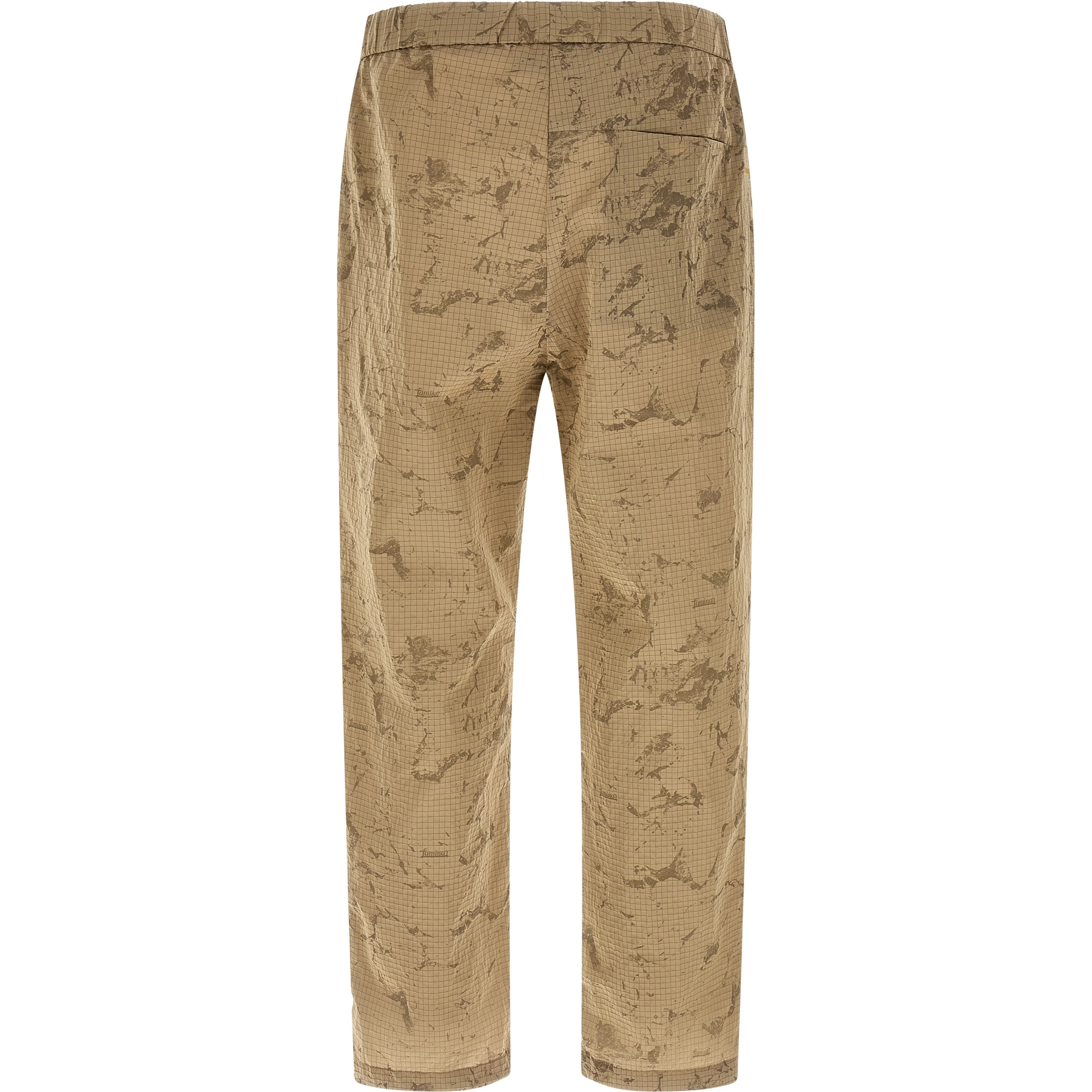 Beige Polyamide Casual Pants
