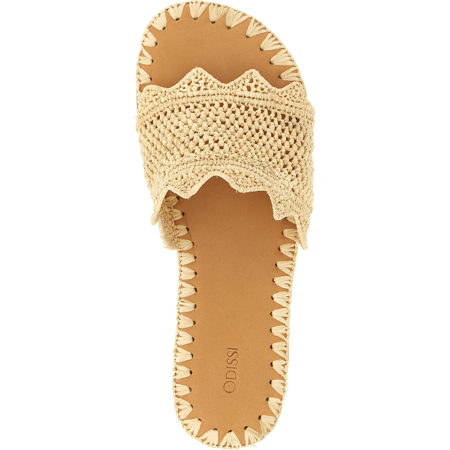 Beige Viscose Slides