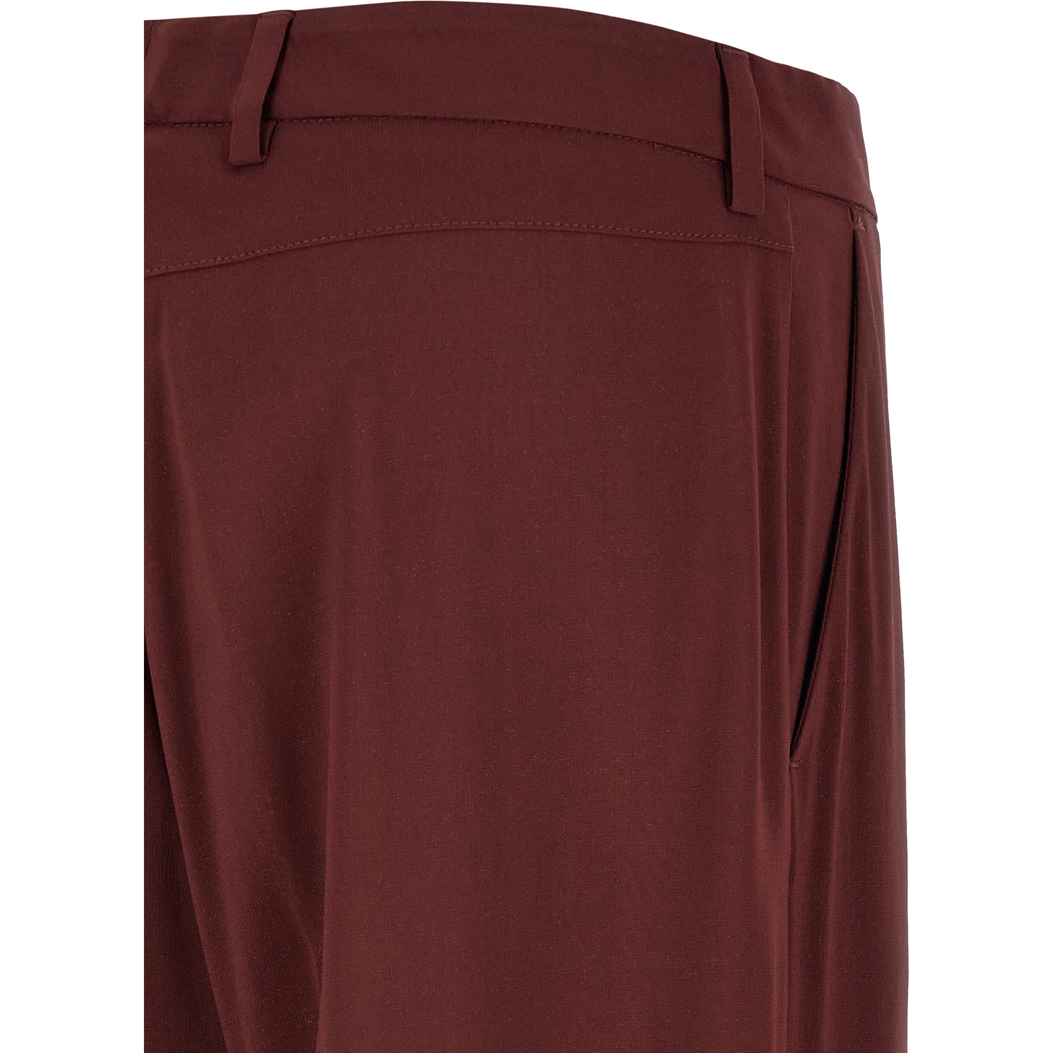 Bordeaux Viscose Casual Pants