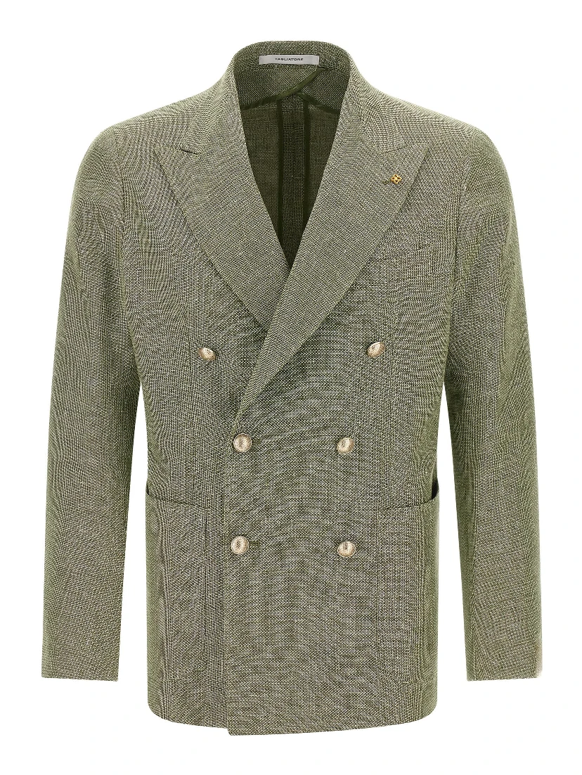 Bicolor Linen Blazer
