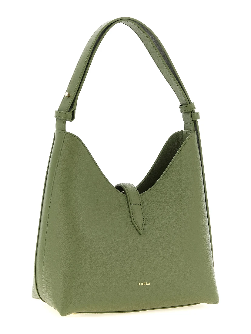 Bicolor Calfskin Shoulder Bag
