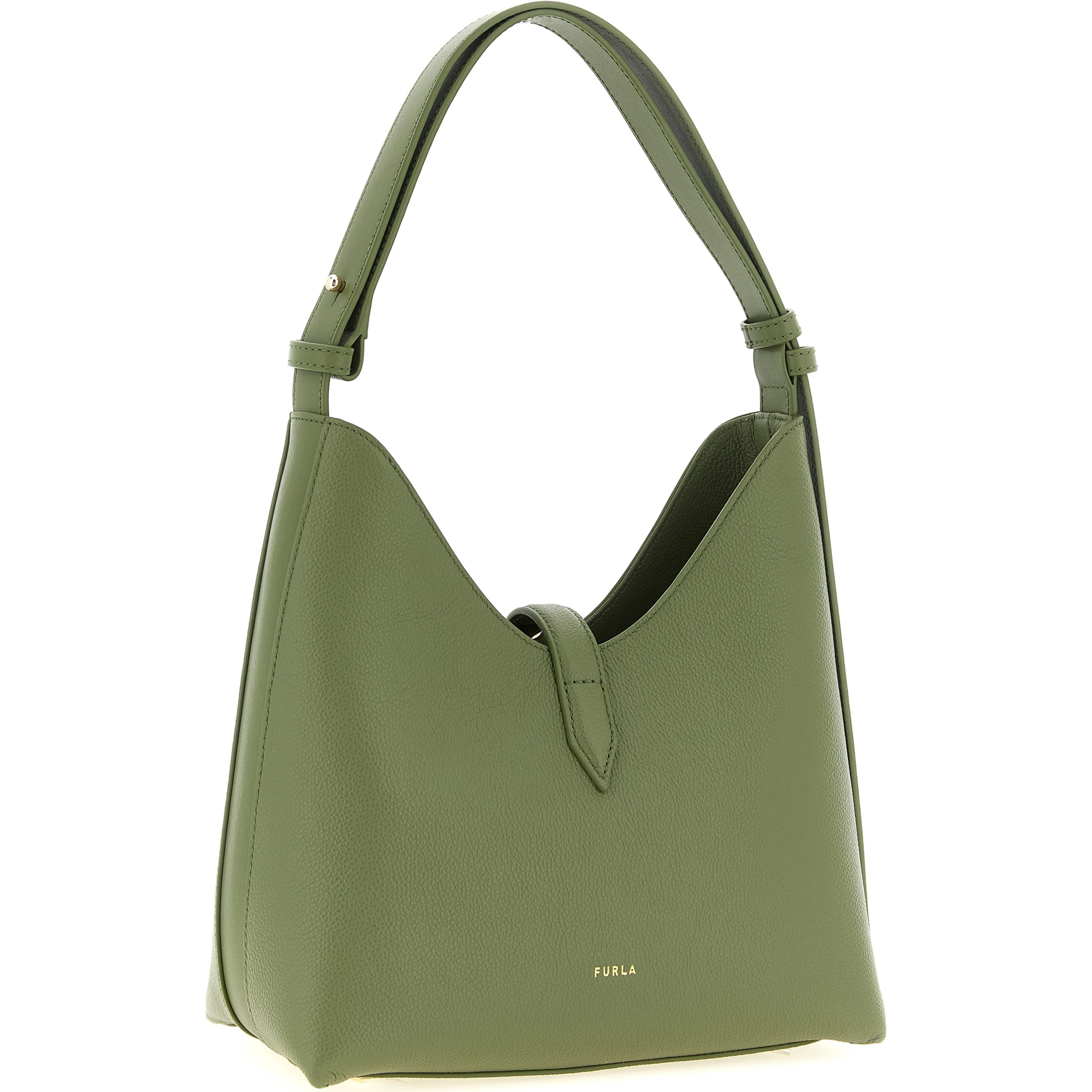 Bicolor Calfskin Shoulder Bag